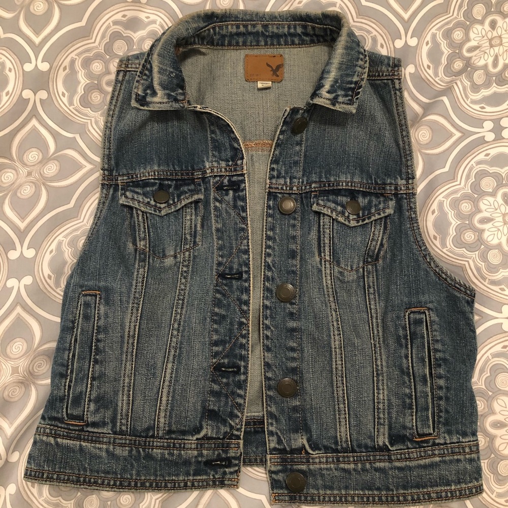 American Eagle Denim Vest